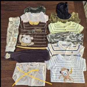 Boys Safari Jungle Warm Toned Summer Set 6-9M